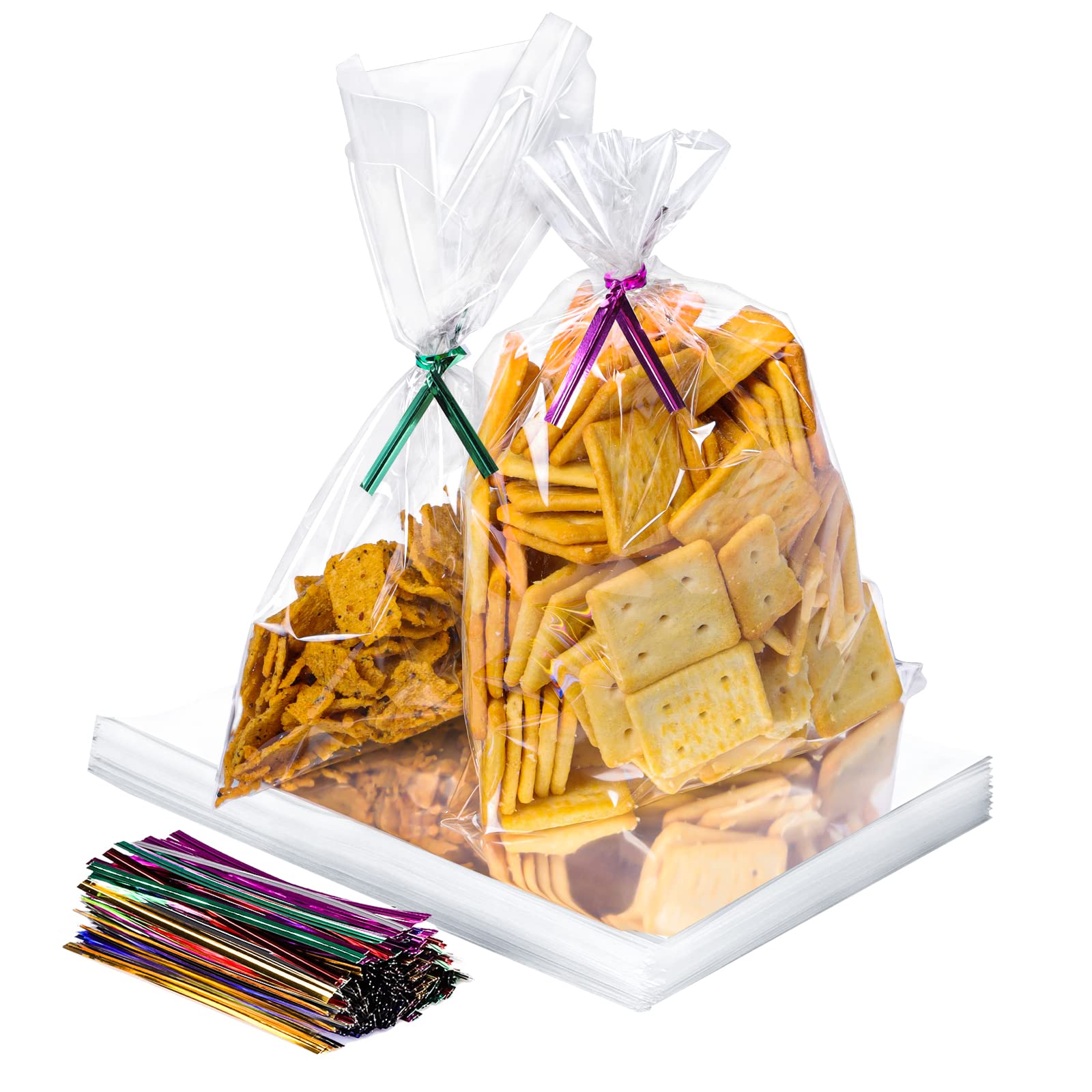 Photo 1 of [Brand New] Rasteel Cellophane Treat Bags 6x9 inch 200 Pcs Clear Cellophane Bags -  6" x 9"