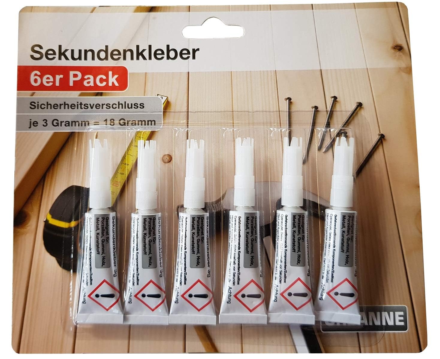 12 colla istantanea extra forte, universale, 100 g/19,98 € incolore, metallo, ceramica, gomma, plastica, legno, pelle, super adesivo, colla speciale per metallo