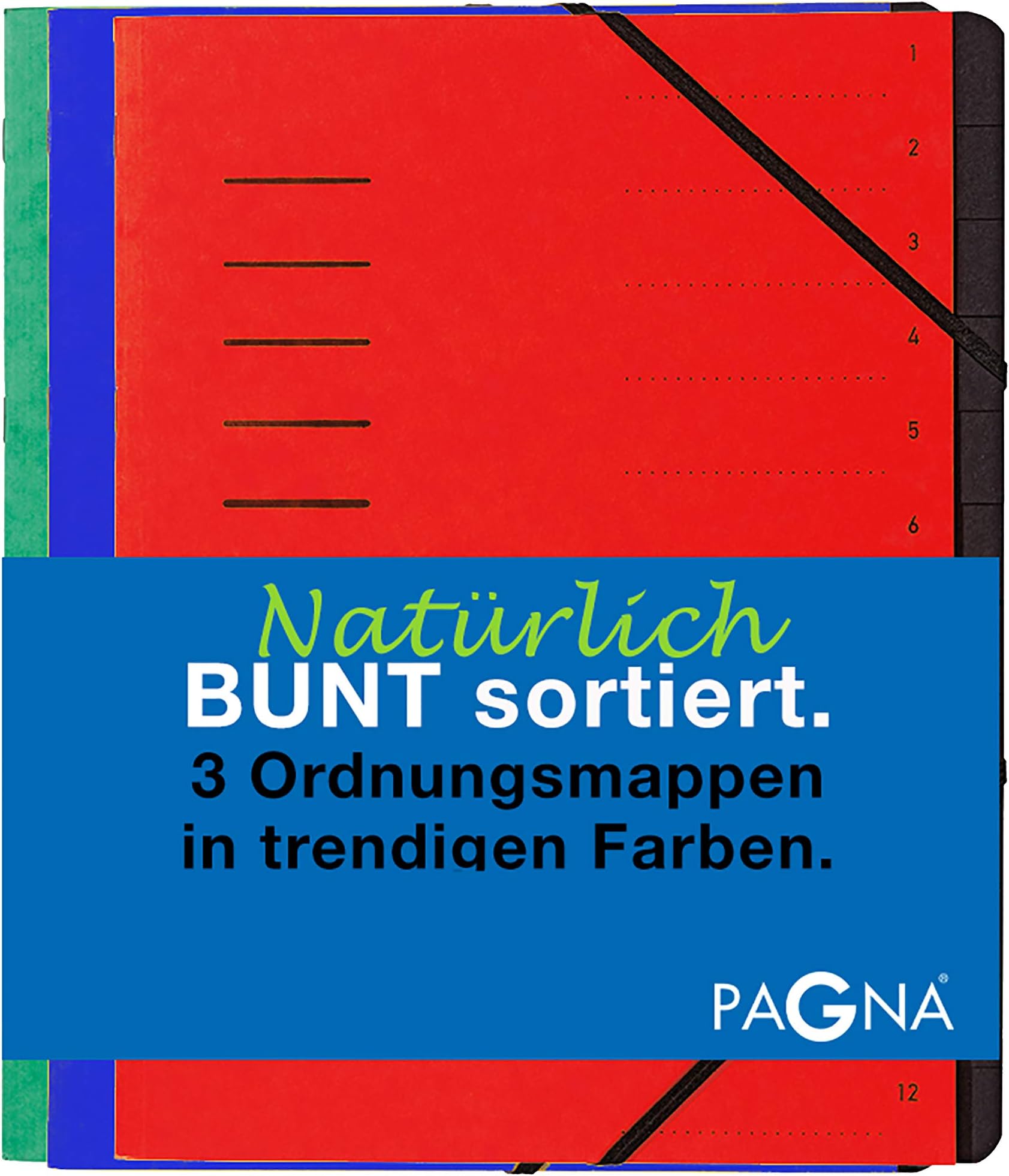 Pagna Sorteermap Color (lessenmap, 24 vakken, A-Z) rood