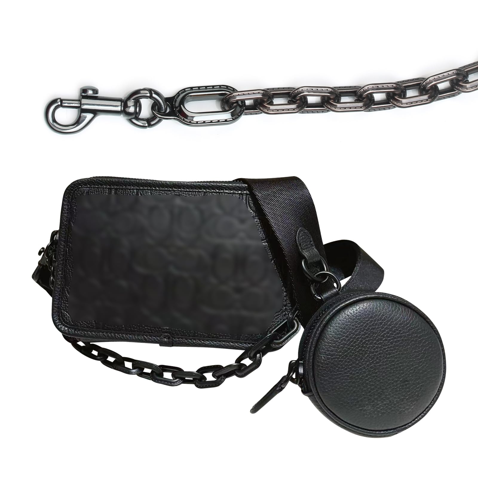 jiesinlov Correa de cadena para bolso de mano, cadenas de hierro con hebillas de metal de repuesto para bolsas de hombro (16.5 pulgadas)