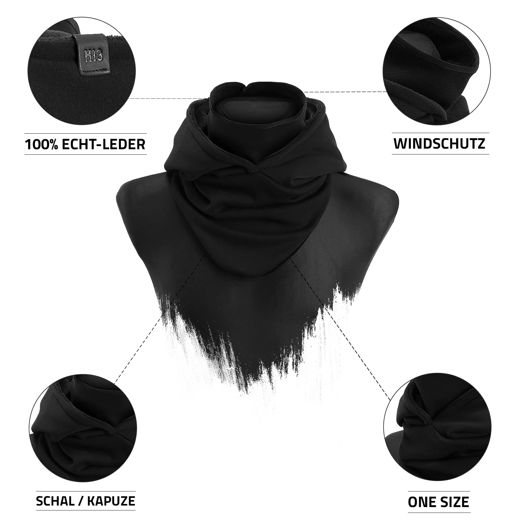 Manufaktur13 - Echarpe - Homme noir black out Taille Unique
