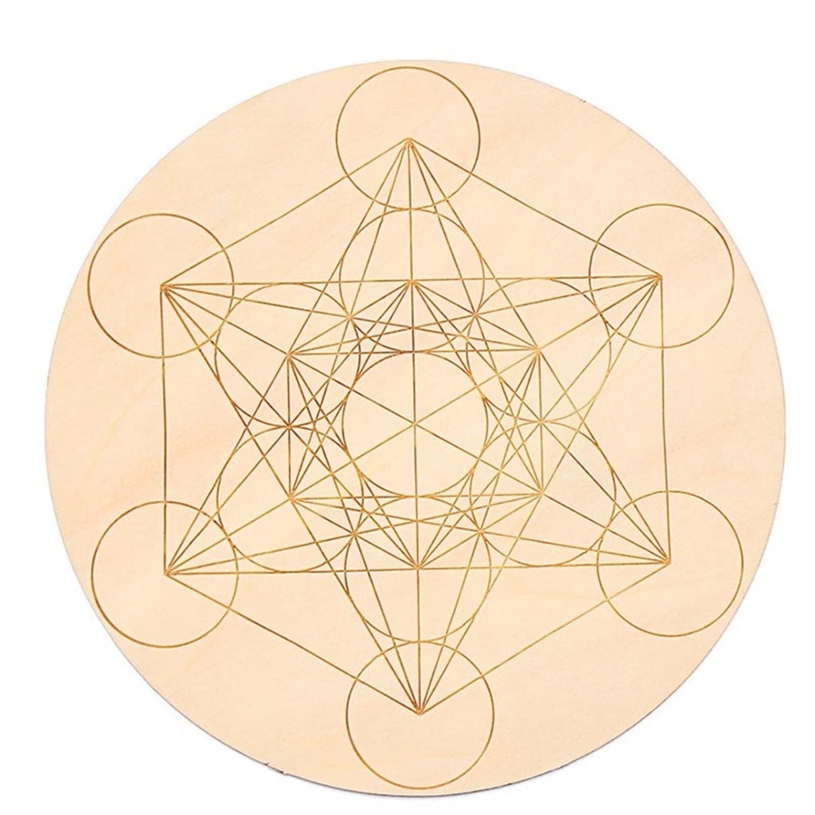 place mats for table 10PCS Round Edge Circles Carved Coaster Wood For Stone Crystal Set Table Mat Kitchen DIY for Kitchen Restaurant Dining Table(E 10PCS)