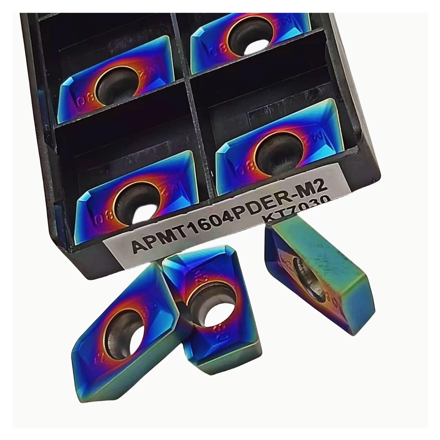 Insert carbure APMT1604-M2 KT7030 haute résistance pour coupe stable et fraisage CNC