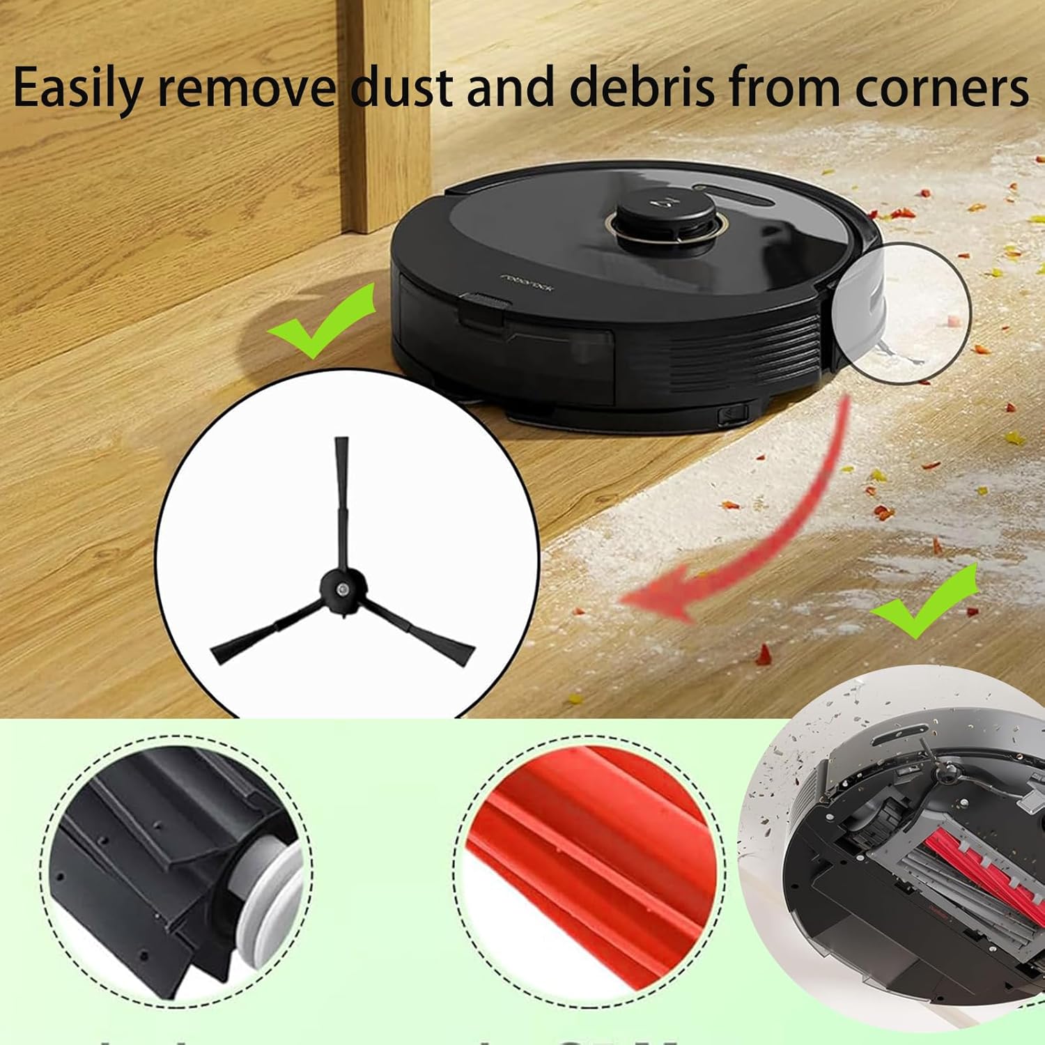 14 Pack Replacement Kit for Roborock Q5 Max+/ Q5 DuoRoller+/ Q5 Pro/ Q5 Pro+/ Q8 Max/ Q8 Max+ Robot Vacuum, High-Performance Accessory Set