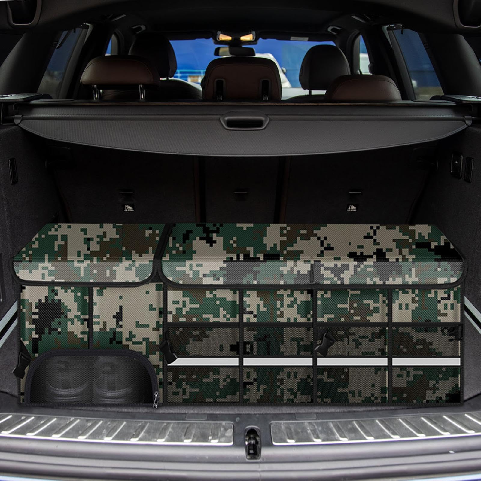 Scatola portaoggetti per bagagliaio per auto, organizer pieghevole per | Scatola portaoggetti portatile con maniglia, organizer in tessuto