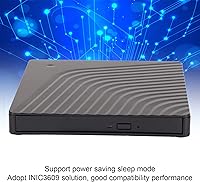 Vista 2 de Unidad de DVD externa portátil portátil de 5 Gbps, USB 3.0 SATA DVD Writer, Modo de suspensión de ahorro de energía, para unidad de DVD SATA