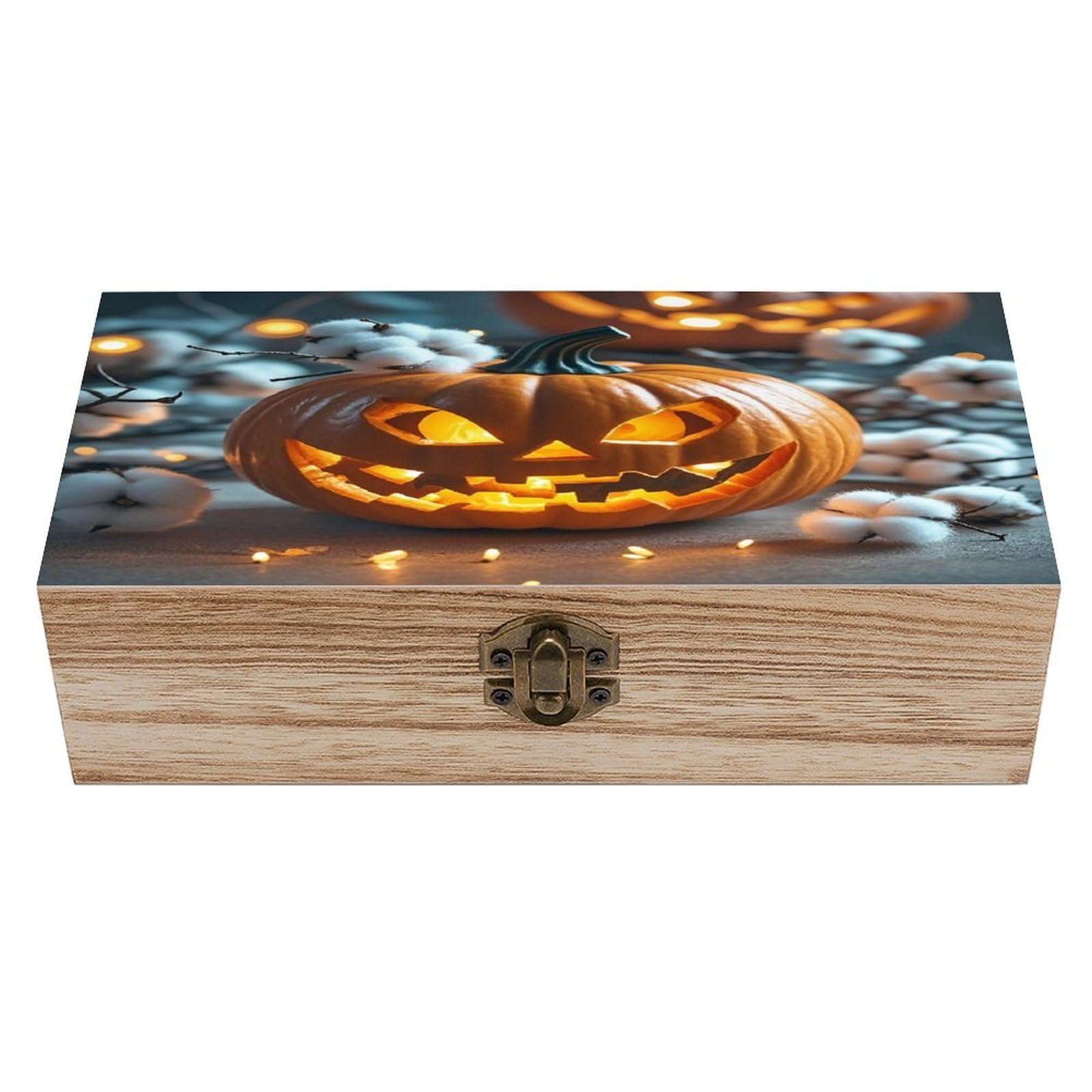 FekiLoot Pumpkin Lantern Wooden Storage Box Exquisite Wood Keepsake Box Vintage Wooden Gift Jewelry Case for Crafts And Photo Storage Boxes