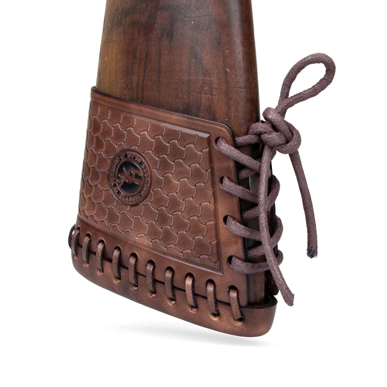 Extensión de la Culata de la Almohadilla de Retroceso de Cuero de Vaca con Inserciones para Escopeta de Rifle