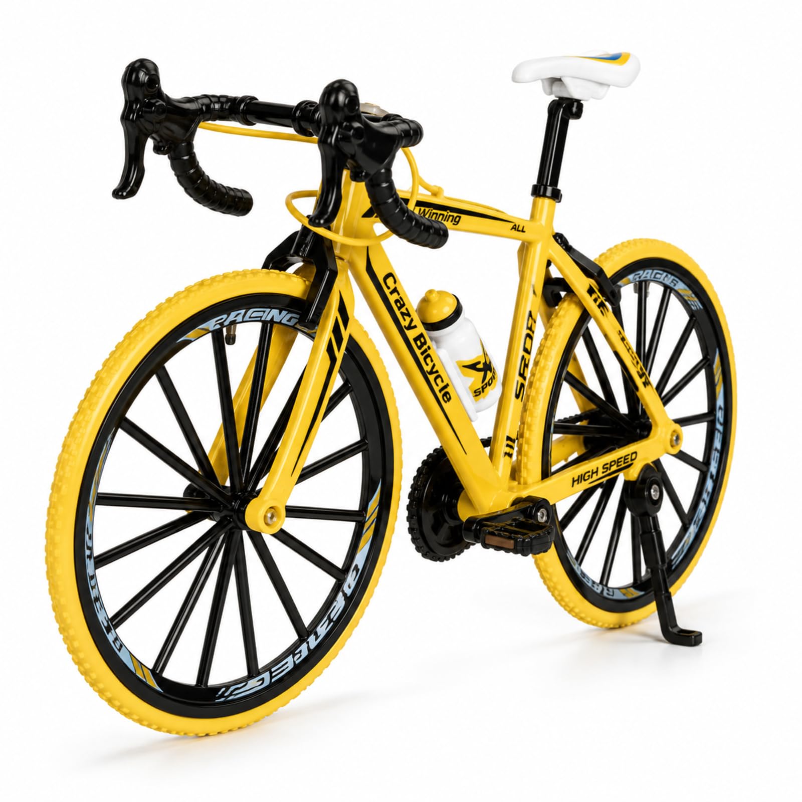 STIFFENERS Finger Bike Miniature Yellow Mountain Bike Desk Decoration good feeling Finger Model