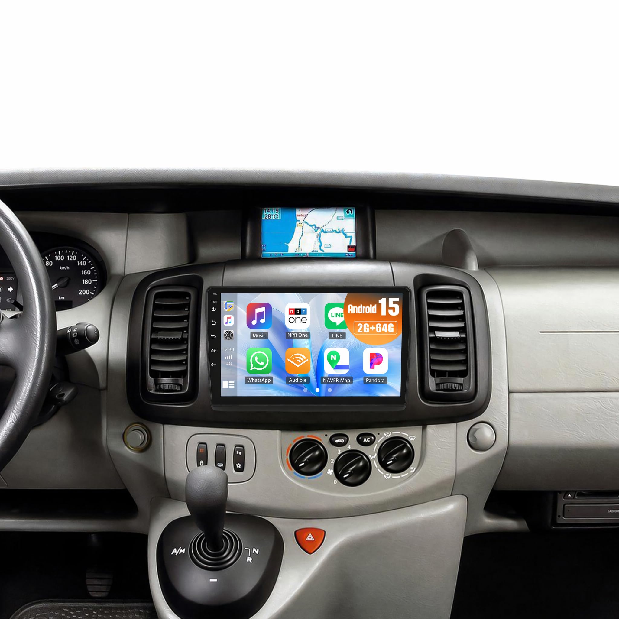 CAMECHO 2+64GB Android 13 Radio samochodowe do Renault Traffic Opel Vivaro Nissan Primastar z 10-calowym ekranem dotykowym, radio Bluetooth z bezprzewodowym odtwarzaczem CarPlay FM RDS GPS Wi-Fi