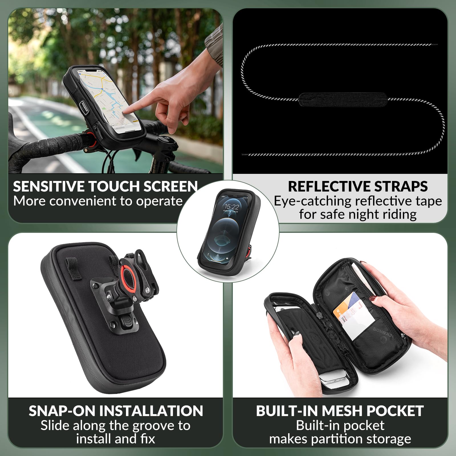 Bolsa Movil Mtb Soporte Para Móvil En Bicicleta Compatible Hasta