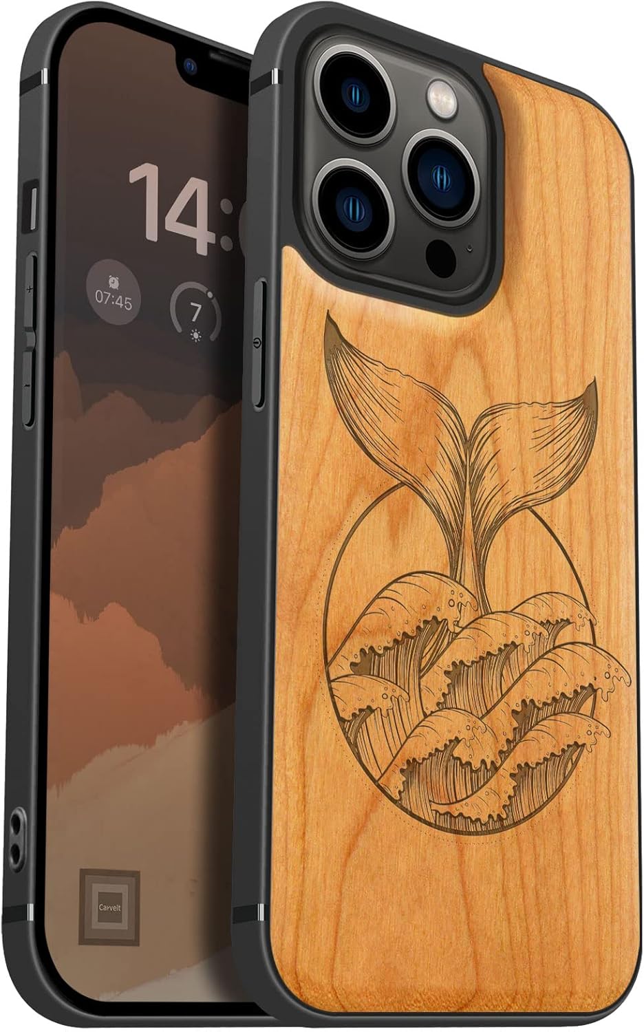 Carveit Magnetic Cover for iPhone 17 Pro Max Case [Natural Wood & Soft