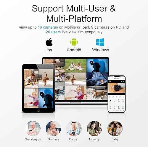 Vista 9 de SYMYNELEC Cámaras de seguridad solares para exteriores: paquete de 4 sistemas de vigilancia inalámbricos - Detección de movimiento de visión