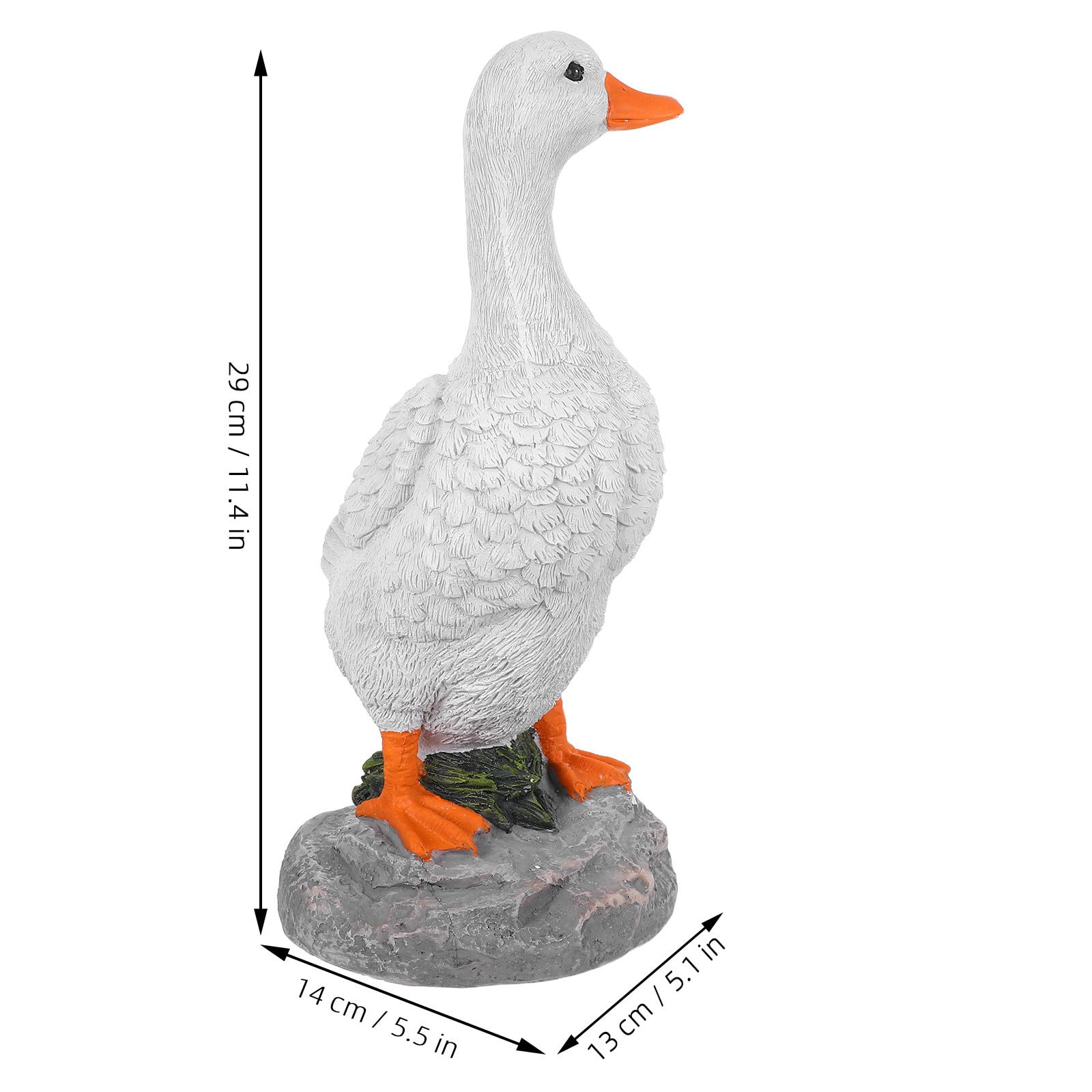 Statua Decorativa di Anatra da Giardino in Resina, Realistica