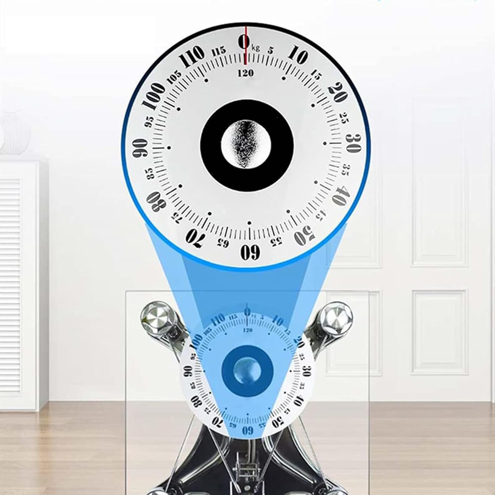 Báscula Mecánica, Báscula De Baño Analógica Profesional, Báscula Corporal 120kg, Esfera Grande 155mm, Vidrio Templado Redondo/cuadrado, Protección Ambiental, Para Hoteles, Gimnasios, Hogares, Square