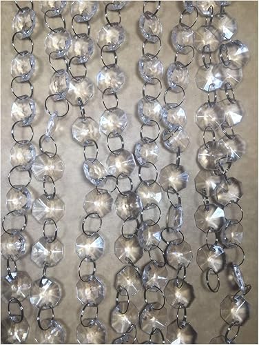 Miniatura 3 de Guirnalda de cuentas de cristal acrílico transparente de 33100 pies, suministros de boda para colgar (100 pies)