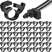 DaisyInner 25 Pcs 1/4" Double Gripping Nylon Plastic Hose Clamps Adjustable Ratcheting Clamp Garden Irrigation Hose Snap, Connect Drip Irrigation Kit Sealing Pipes Tubing Cable for Home Farm