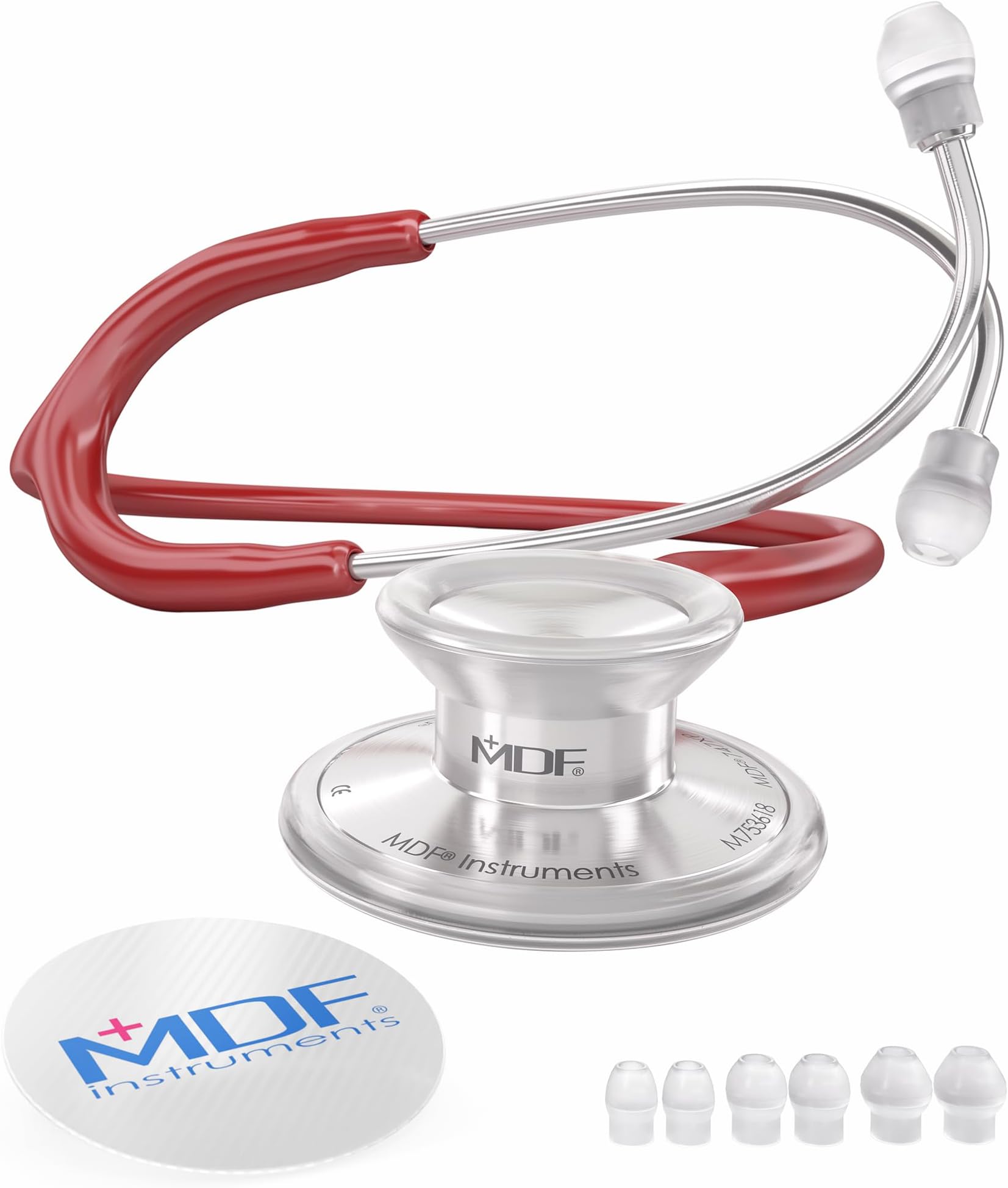 MDF Instruments MDF747XP17 Mdf Acoustica Deluxe Lightweight Dual Head Stethoscope - (MDF747XP-17) (Burgundy)