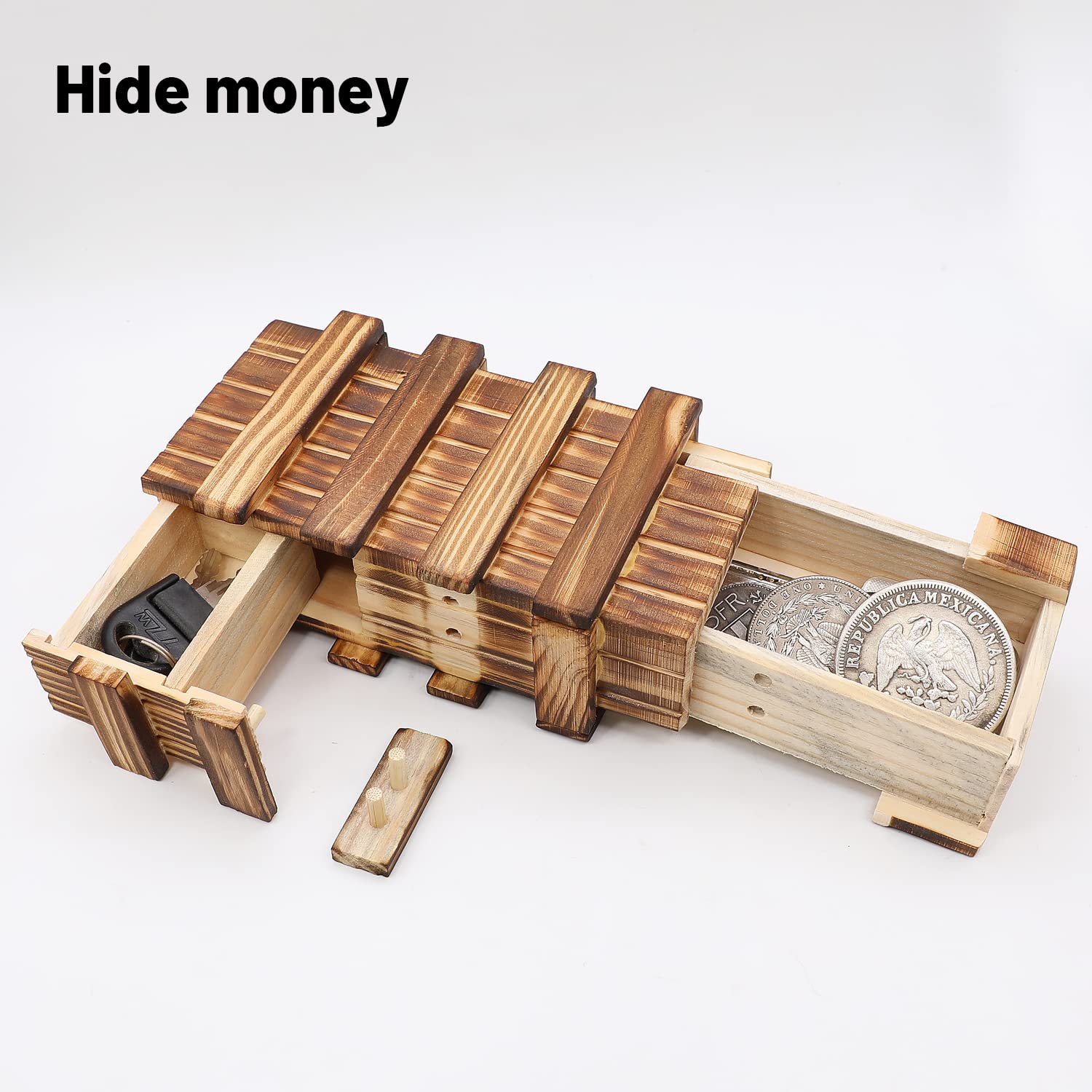 Scatole di puzzle con scomparto segreto, giocattoli magici in legno per bambini e adulti, per conservare buoni soldi gioielli