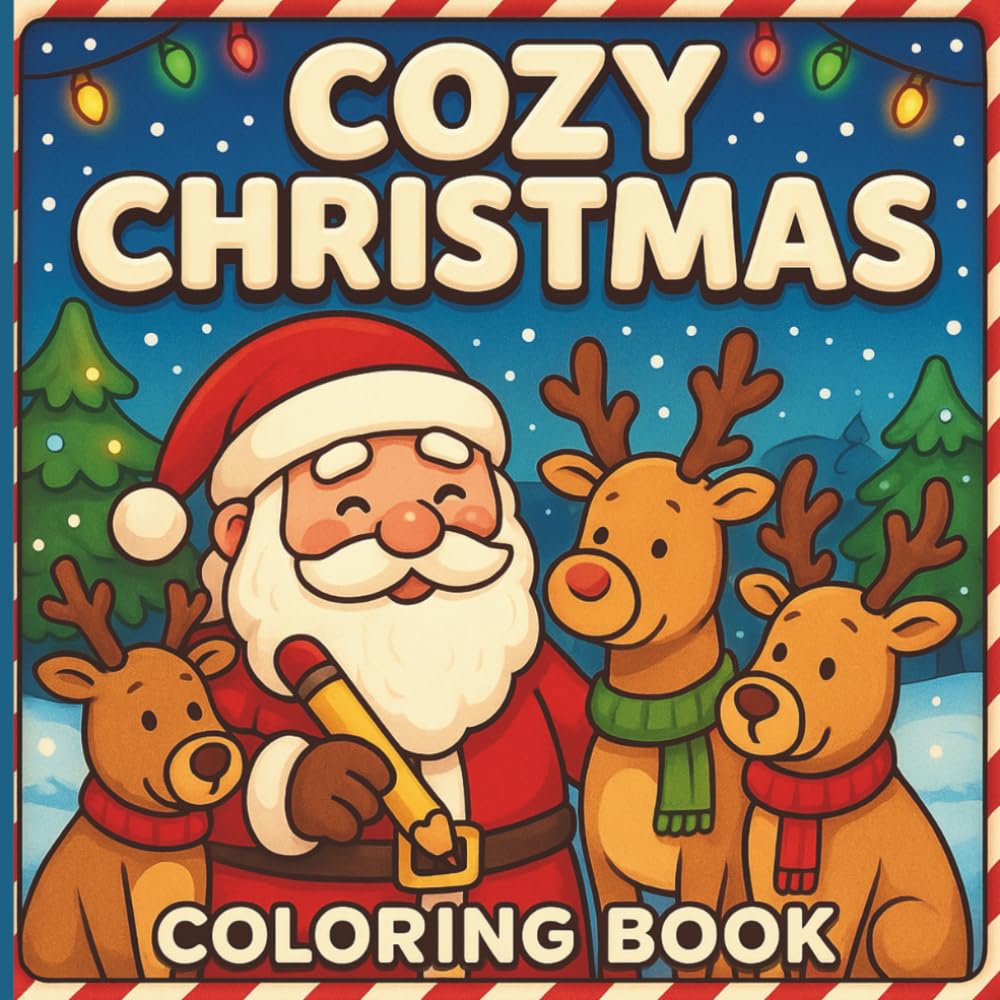 Cozy Christmas: Coloring Book for Adults and Kids