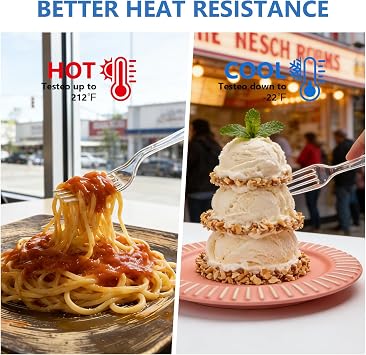 SACATR 500 Count Heavy Duty Clear Plastic Forks