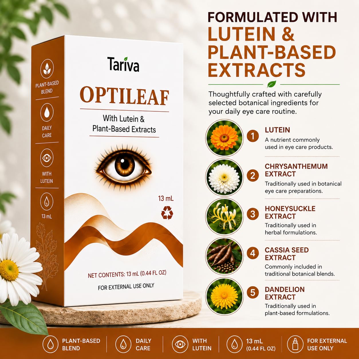 OptiLeaf Eye Care with Lutein & Plant-Base Extracted 13ml (0.44 FL oz) — Amazon image 3
