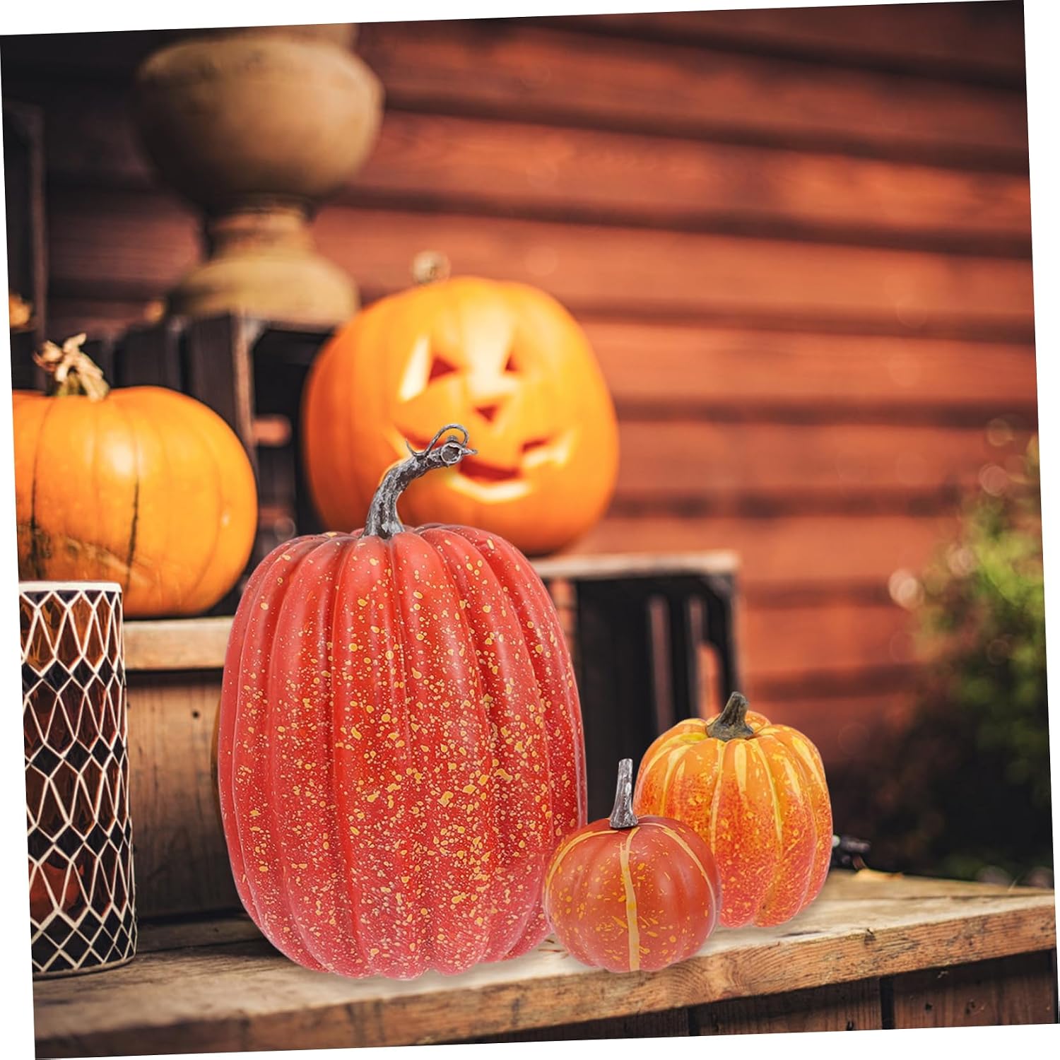 Alipis 1Set Artificial Pumpkins Decor Realistic Halloween Pumpkin Model for Party Decoration for Harvest Festivals Theme Parties and Home