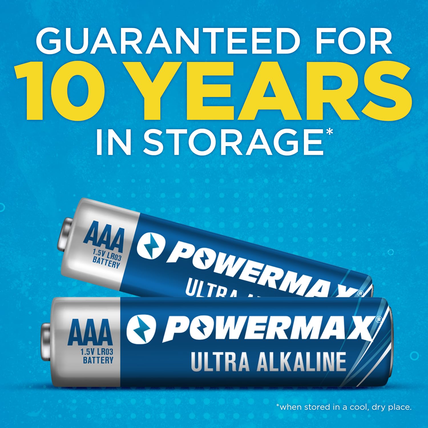 Powermax 36-Count AAA Batteries, Ultra Long Lasting Alkaline Battery, 10-Year Shelf Life, Recloseable Packaging