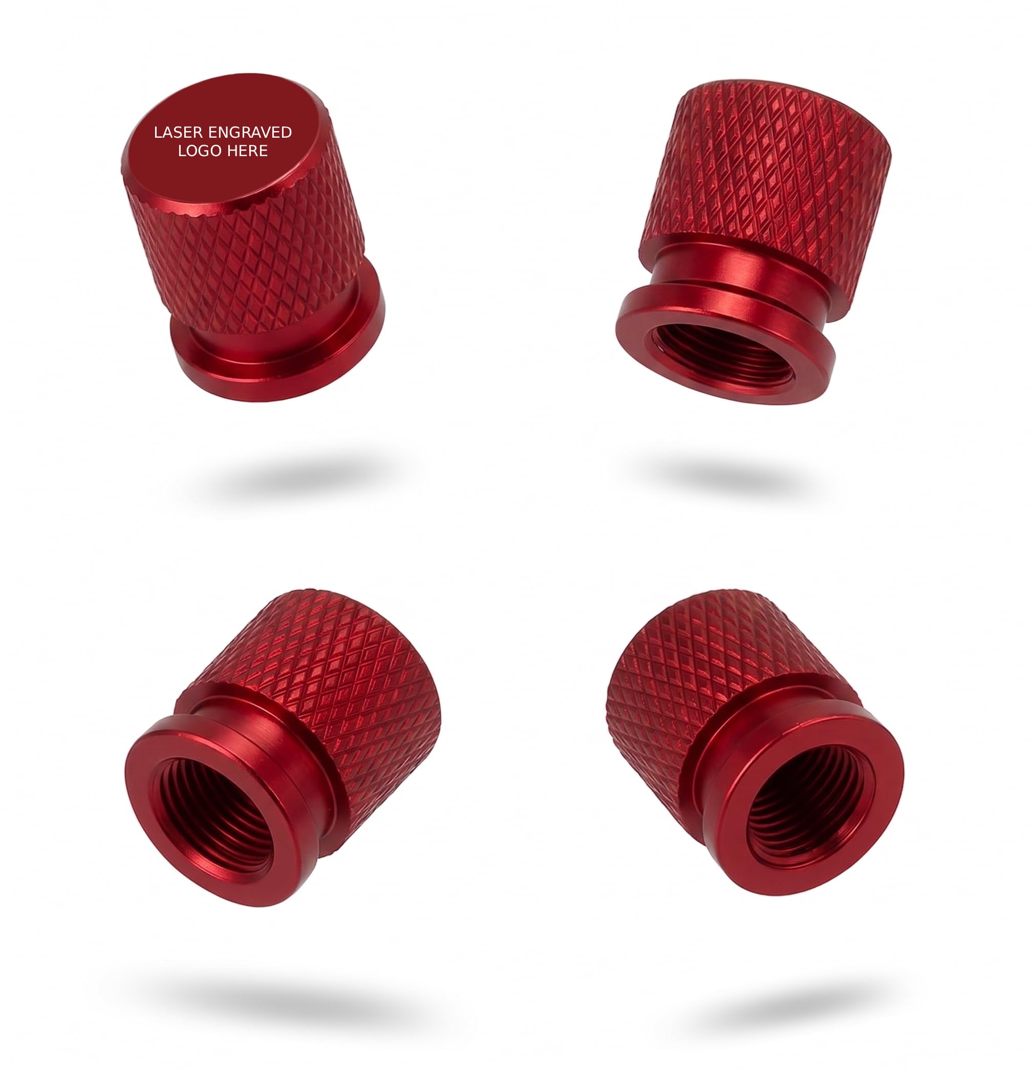 Metal Tyre Valve Caps (Set of 4) | Laser Engraved | Anti-Leak O-Ring | Stylish Air Stem Covers | Universal Fit Red Color Compatible with Tooy-ta Fortuuner, Inno-va Crrysta, Hy-Ryder, Gla-NZA-image-29