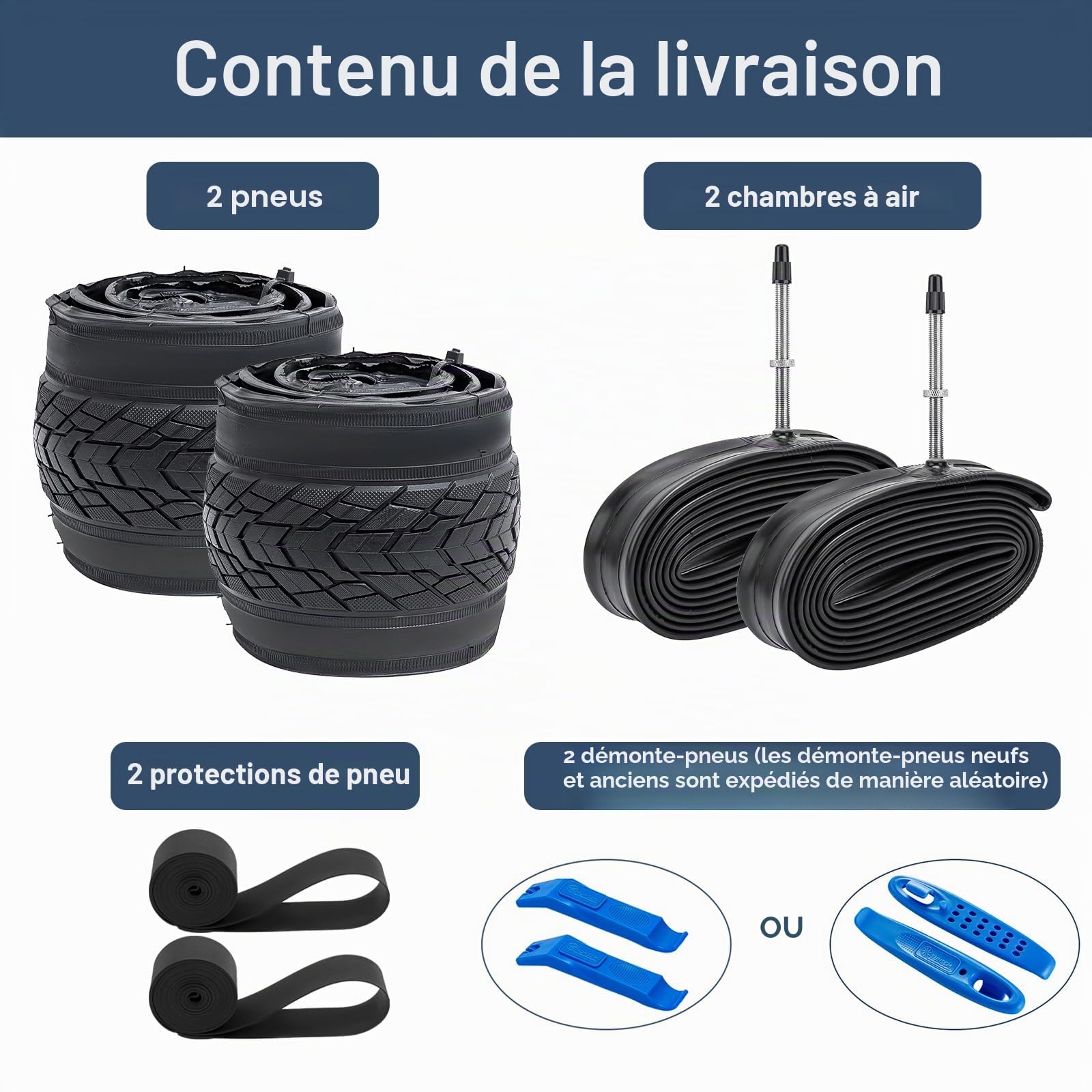 YunSCM 2PCS Chambres à air 700C pour vélo de Route 700 x 32C ETRTO 32-622 et 2PCS 700C/28 Valve Presta Compatible avec pneus et Chambres à air de vélo 700 x 30C 700 x 32C 700 x 34C (A-207)