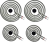 LXun MP22YA 4-Pack Electric Stove Burners: 2x 6" MP15YA 1500W & 2x 8" MP21YA 2100W for Whirlpool Kenmore Ranges (Not GE)