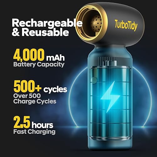 Miniatura 4 de Compresor de aire, plumero de aire eléctrico, compresor de aire inalámbrico y eliminador de polvo, alternativa de soplador de hojas sin escobillas