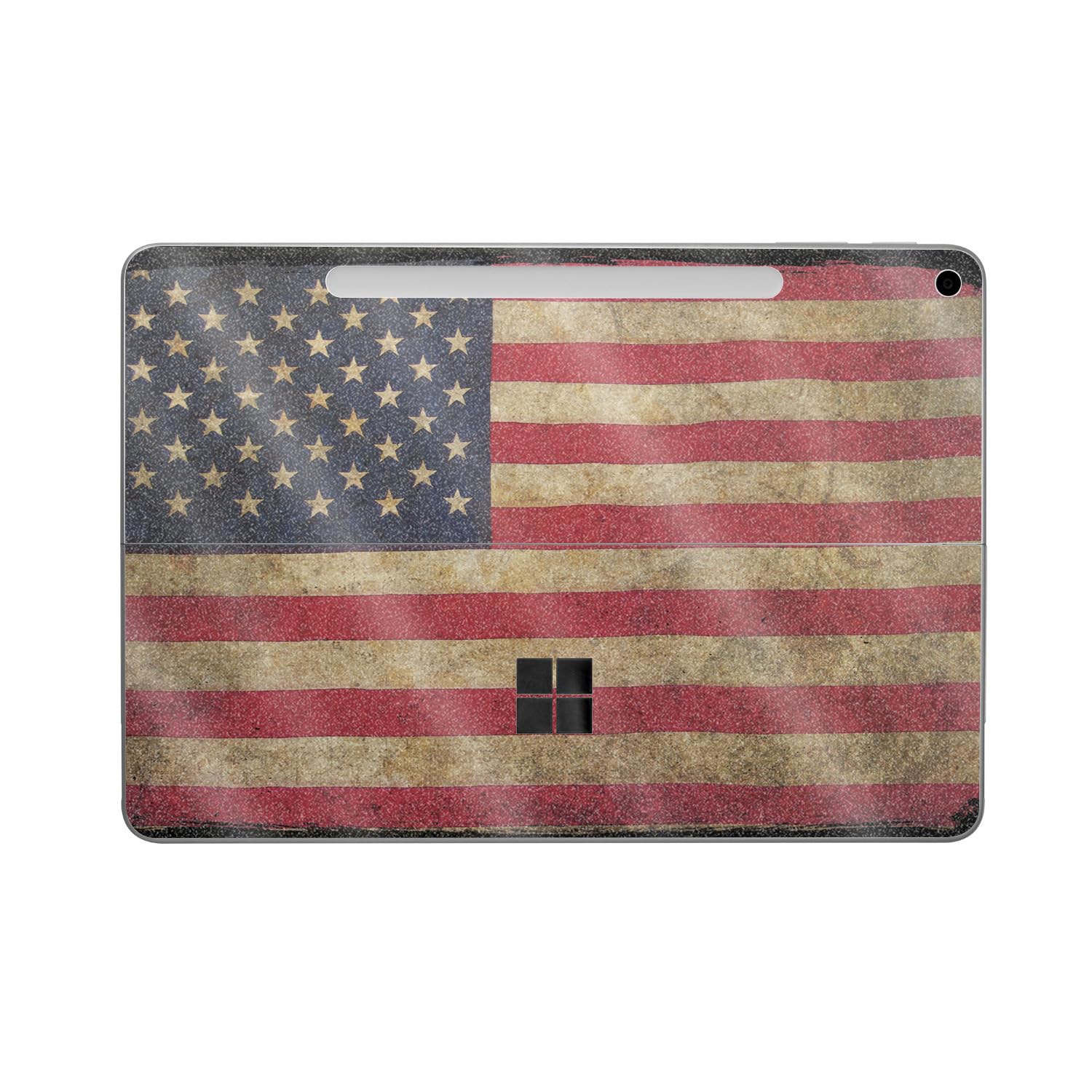 Glossy Glitter Tablet Skin Compatible with Microsoft Surface Pro 12" (2025) - Vintage Flag - Premium 3M Vinyl Protective Wrap Decal Cover - Easy to Apply | Crafted in The USA by MightySkins