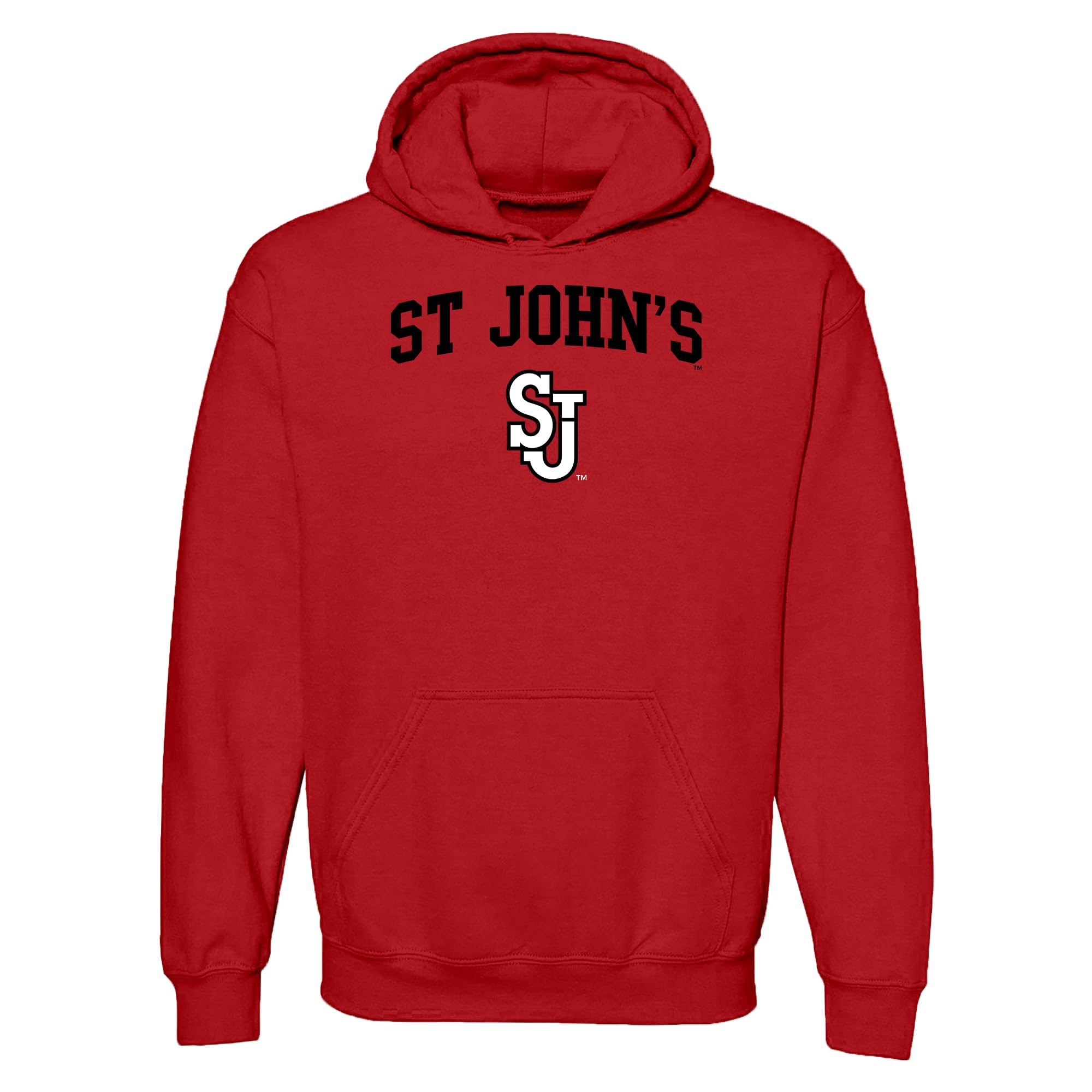 UGP Campus Apparel NCAA Officially licensed College - University Team Color Arch Logo Hoodie, St John's University Red Storm Red, Large โ image 1