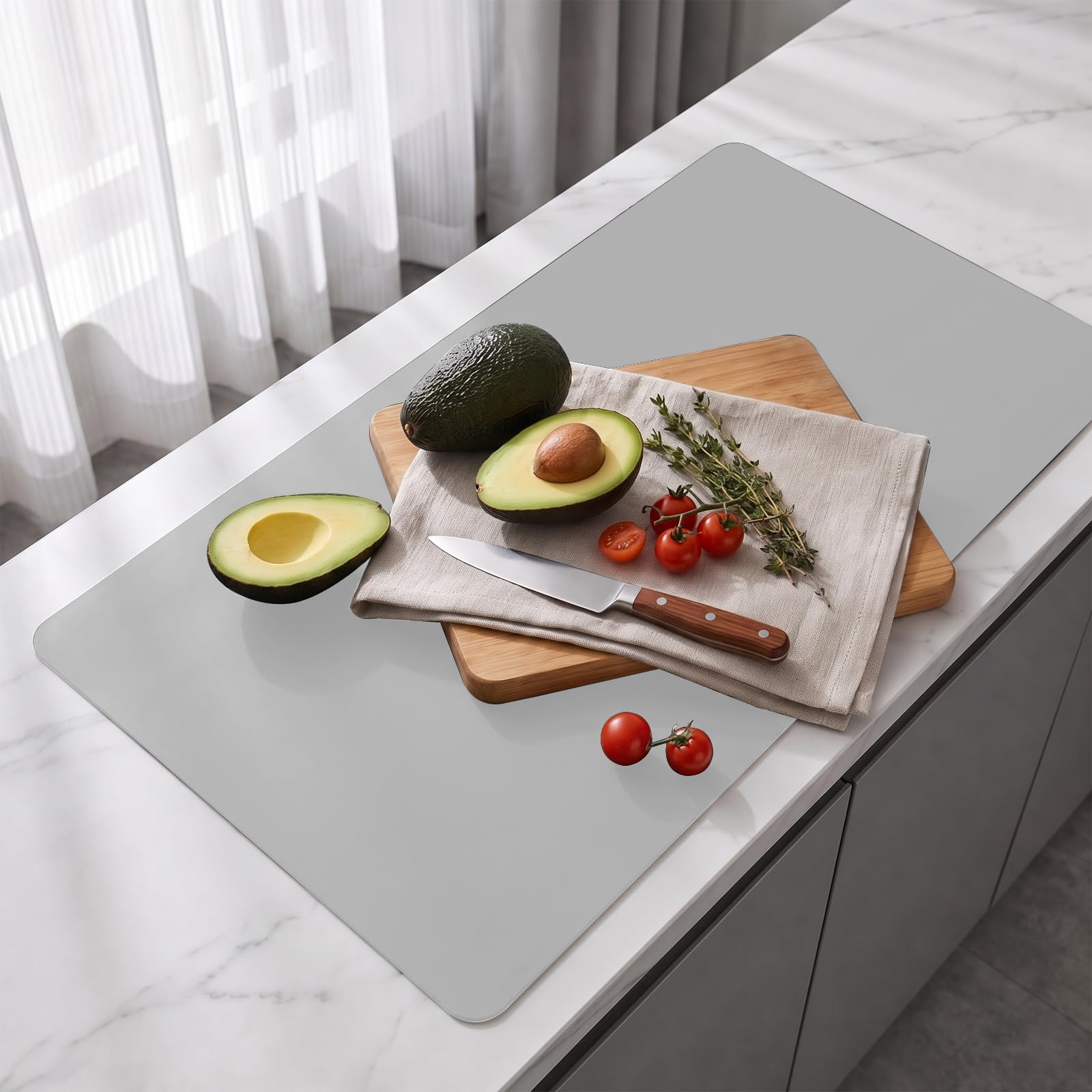 Tapis Silicone Grand,Tapis Patisserie 120x60x0,2cm,Idéal Pour la Cuisine | Imperméable, Antidérapant, Résistant à La Chaleur, Découpable En Set De Table, Tapis De Travail Ou Tapis De Bar