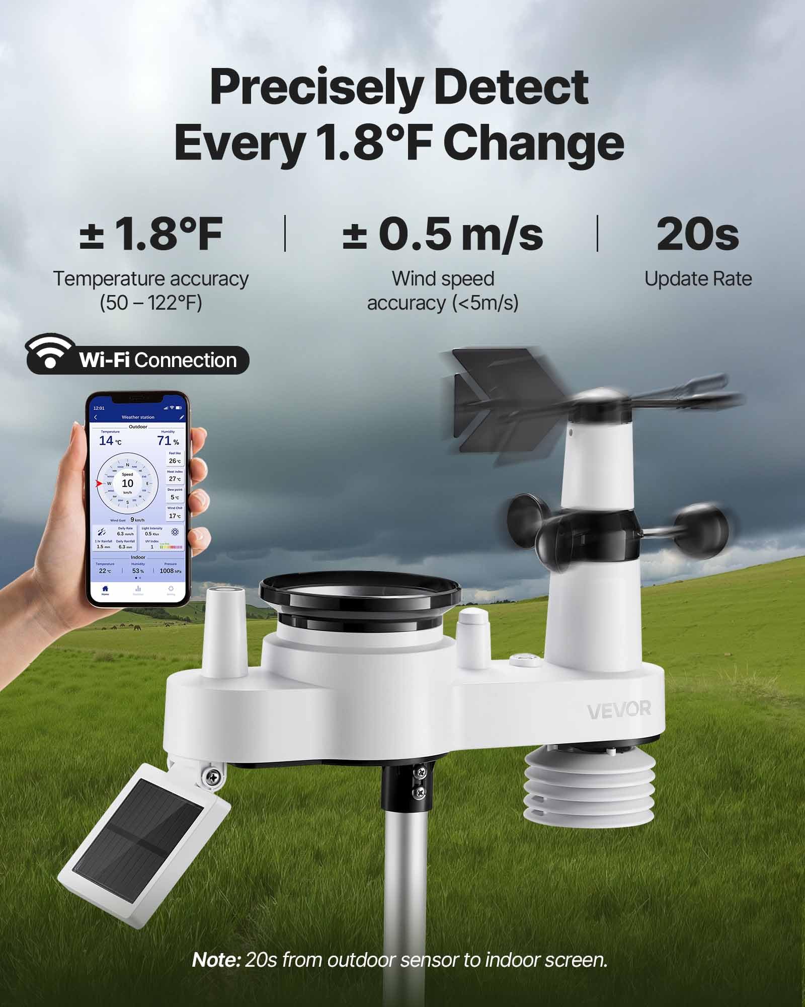 Wi-Fi connection for VEVOR Weather Station