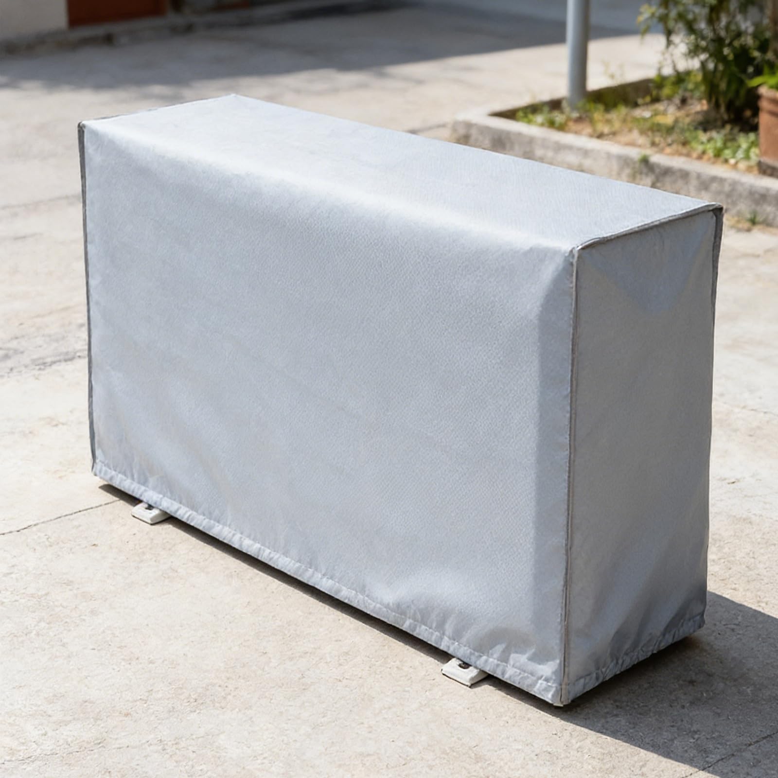 Funda Aire Acondicionado Exterior, Tela Oxford 600D con Revestimiento de PVC, Protección contra Todo Tipo de Clima para Aires Acondicionados de Ventana(90x62x38cm)