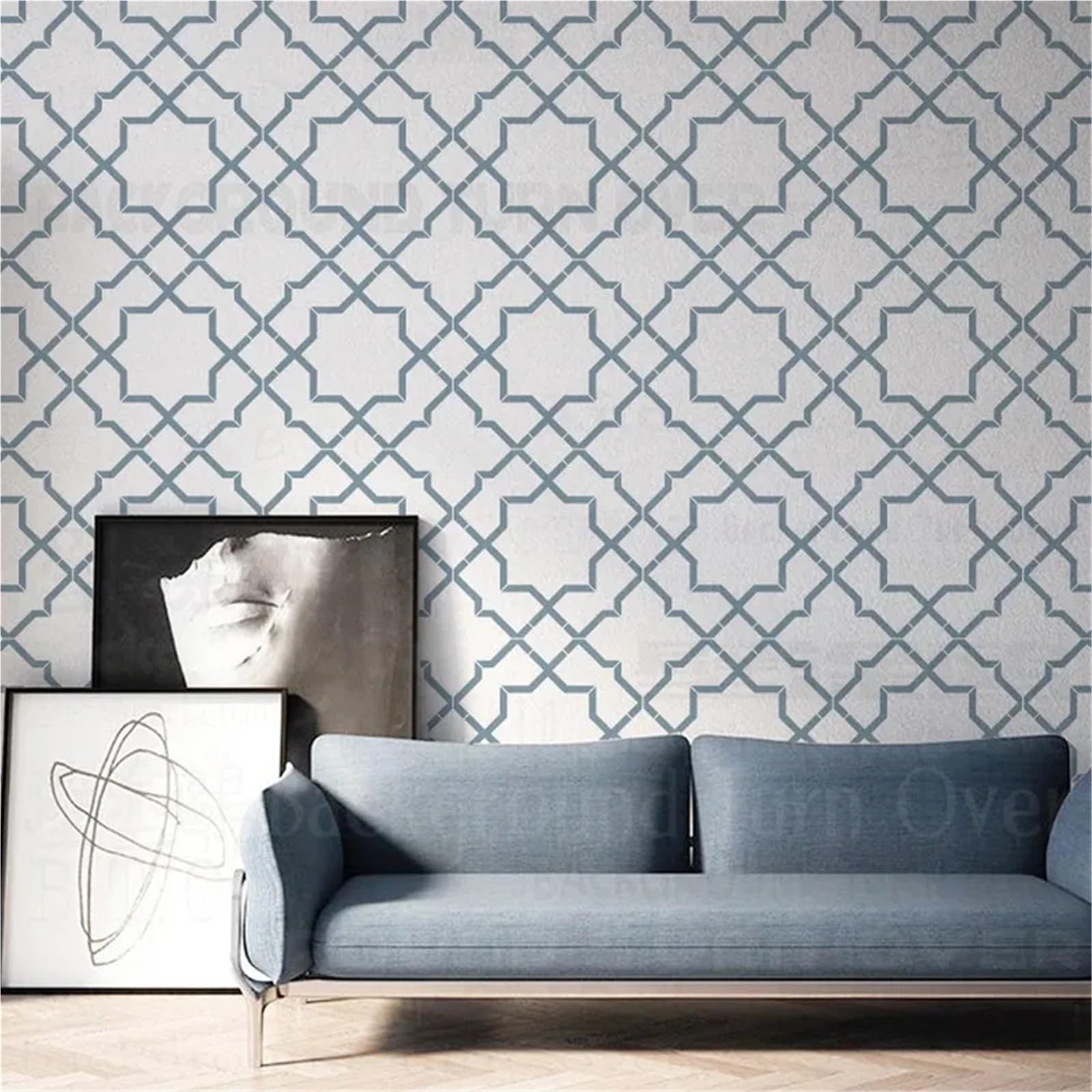 modello di parete per la pittura, Stencil da muro for pitturare decorazioni, mobili, pavimenti, dimensioni multiple(M 40cmX40cm - A)