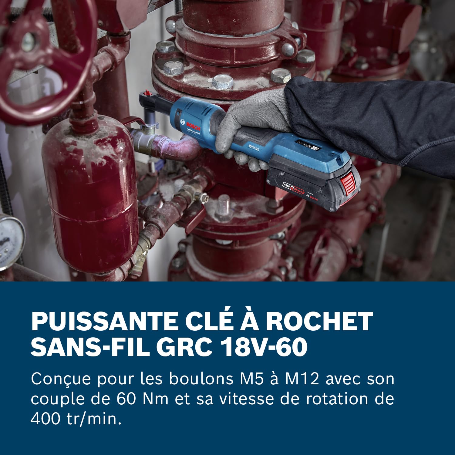 Bosch Professional 18V System clé à cliquet sans-fil GRC 18V-60 (avec L-BOXX)