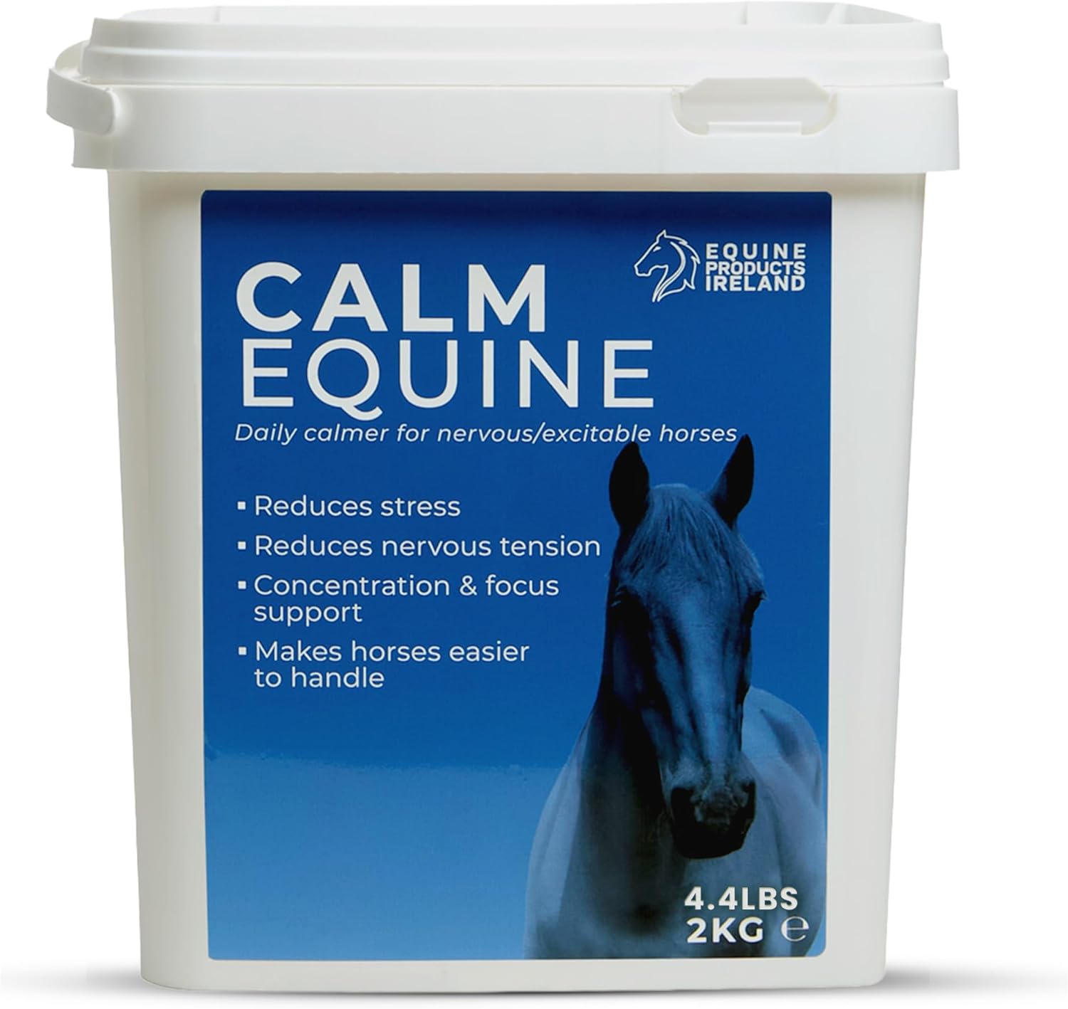 – Calm Equine – Daily Use Calmer for Anxious or Excitable Horses, Reduces Stress, Supports Focus & Mood Stability, Magnesium & L-Tryptophan Horse Feed Formula – 2 kg (4.4 lbs)