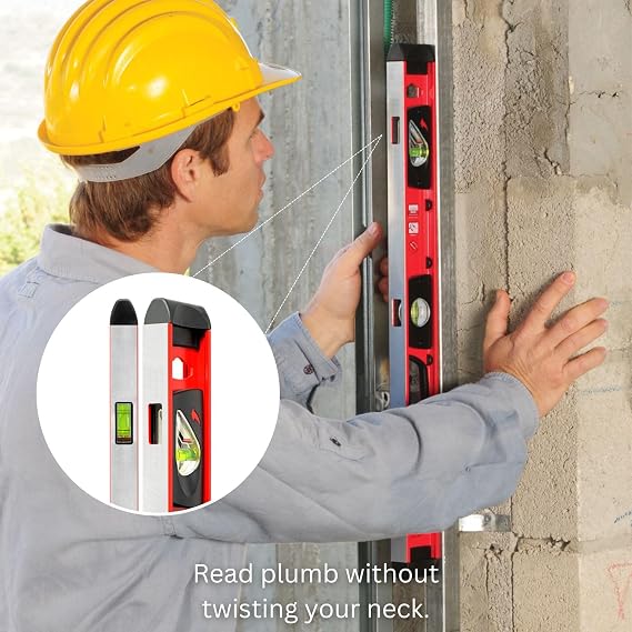 Kapro 170 Samson I-Beam Level With Case Set - Non-Magnetic Level 24 Inch - Magnetic 48 Inch + 48 Carrying Case