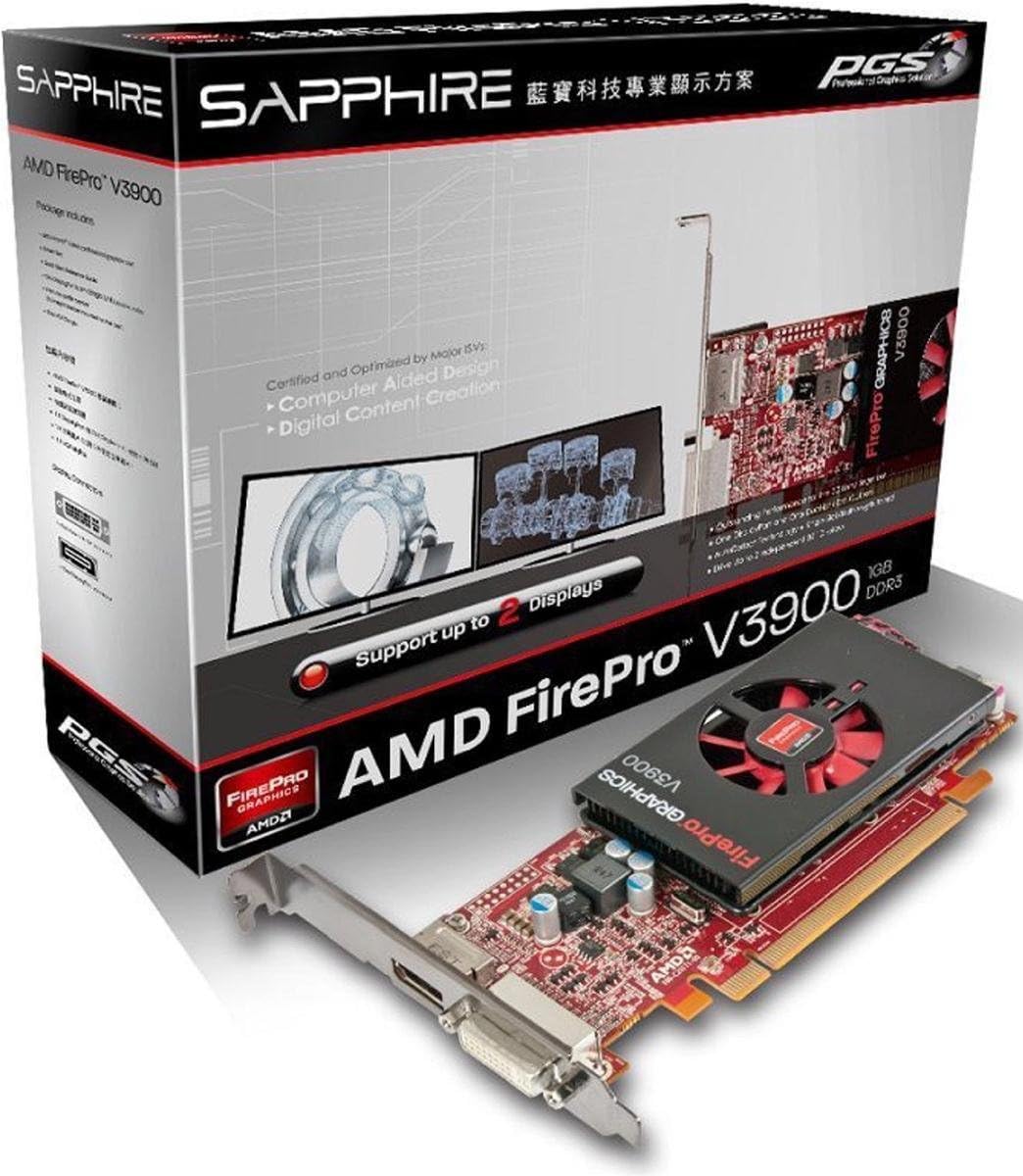 Sapphire AMD FirePro V3900 1GB DDR3 DP/DVI-I PCI-Express Graphics Card Graphics Cards 100-505860