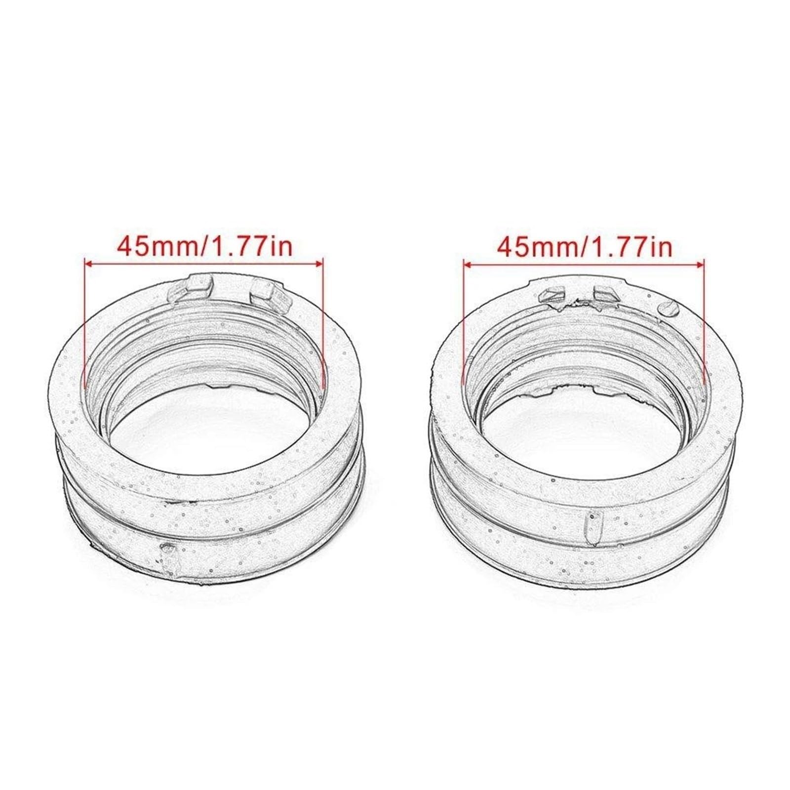 Conector Carb Adaptador De Interfaz Carburador Para Yamaha YZF750R YZF750 YZF 750R 750 1994-1998. Funda Colector Admisión Carburador Colector Goma