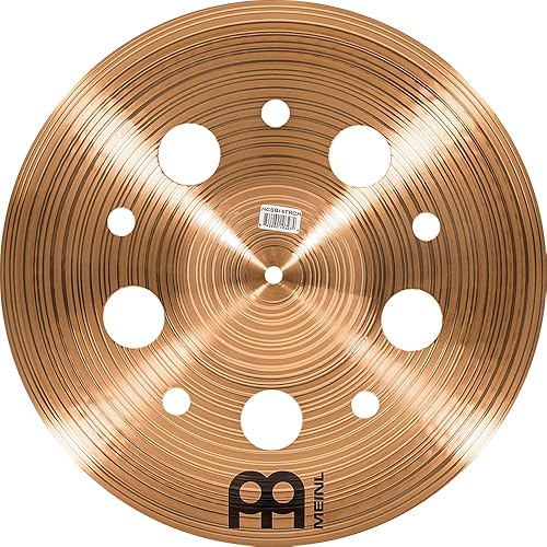Miniatura 10 de Meinl Cymbals HCS Platillo de basura de 16 pulgadas con agujeros para juego de batería, fabricado en Alemania, latón con acabado tradicional