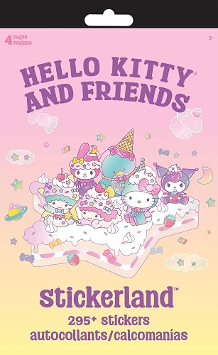 Sanrio – Hello Kitty et ses amis – Dreamland – Stickerland – Bloc de 4 pages Sti