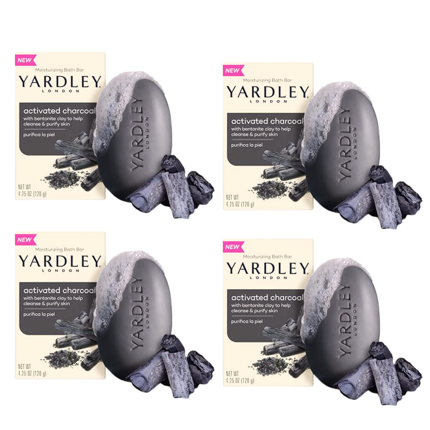 Buy Yardley London Activated Charcoal Soap Bath Bar Moisturising with