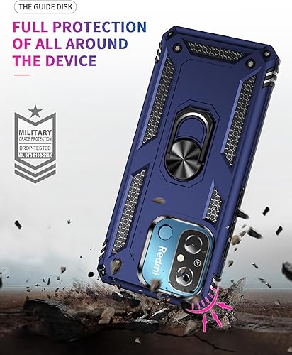 Miniatura 3 de Anvzle Funda para Xiaomi Redmi 12C con 2 unidades Protector de pantalla de vidrio templado, Redmi 12C Case Heavy Duty Armor Grado Militar