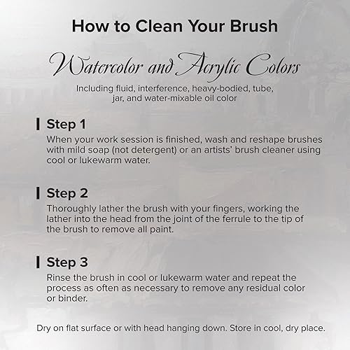 Miniatura 7 de Silver Brush Limited 1504S6 Silverwhite - Cepillo para abanico, acuarela, acrílicos, gouache o aceite, tamaño 6, mango corto