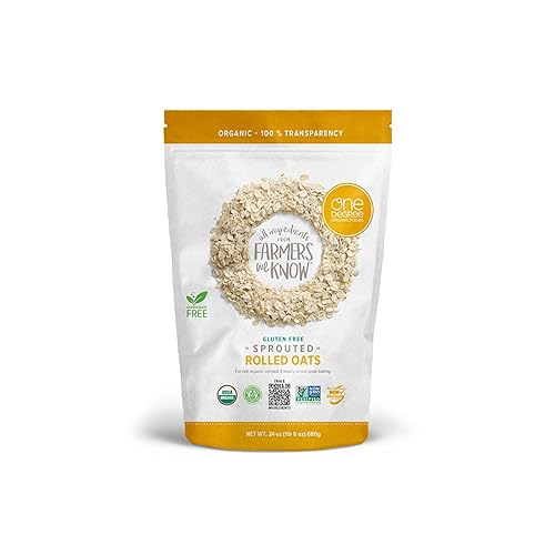 Vista 20 de One Degree Organic Foods Avena cortada de acero germinado, orgánica USDA, avena sin gluten sin OMG, 24 onzas, paquete de 8