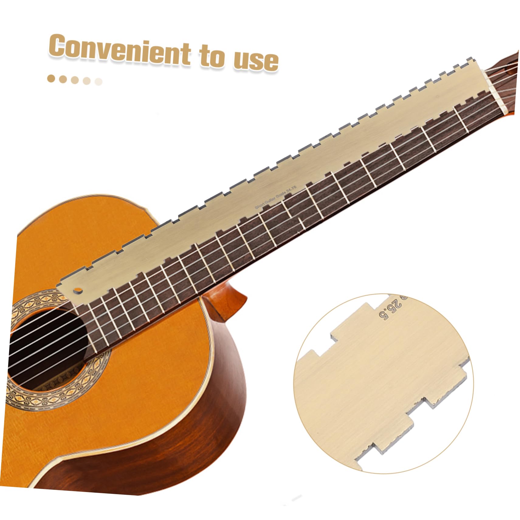 ibasenice 2stücke Bronze Saitenmessschablone Für Gitarre Und Ukulele Dual- Für Präzise Saitenhöhe Und Bundvermessung Zur Überprüfung Der Halsgerade Und Bundflachheit
